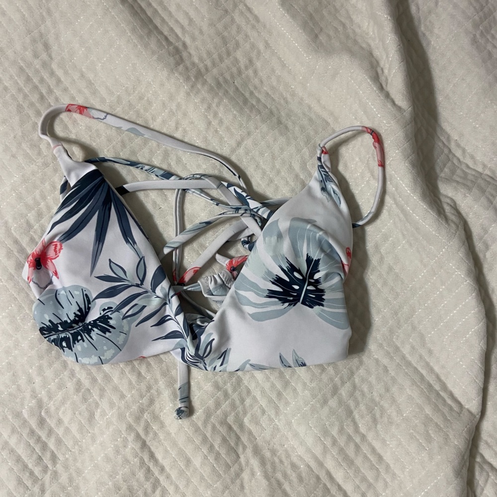 Flower Bikini Top, Size S